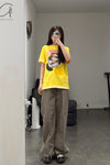 Walter Van BeirendonCK Facial T-shirts AW22-23 8017 Lemon Color